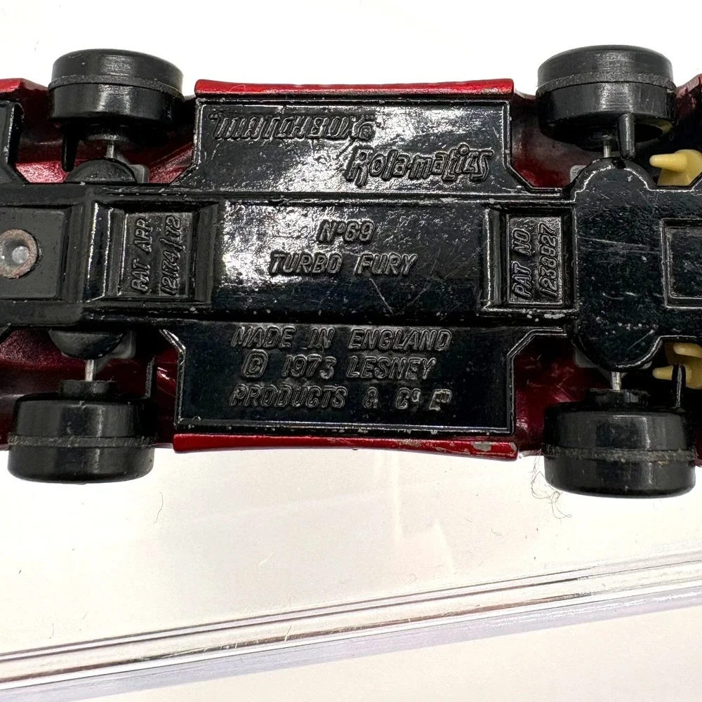 Matchbox Rolamatics No 69 Turbo Fury Red 1973 Lesney Made in England Vintage Car